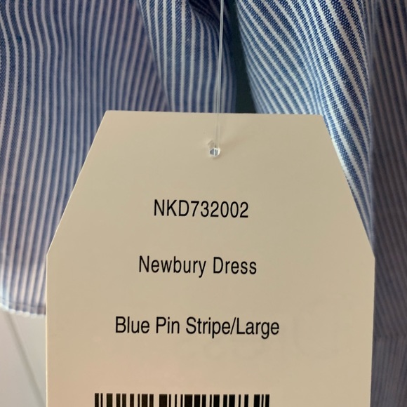 Blue and white striped Wrap Dress - Picture 2 of 2